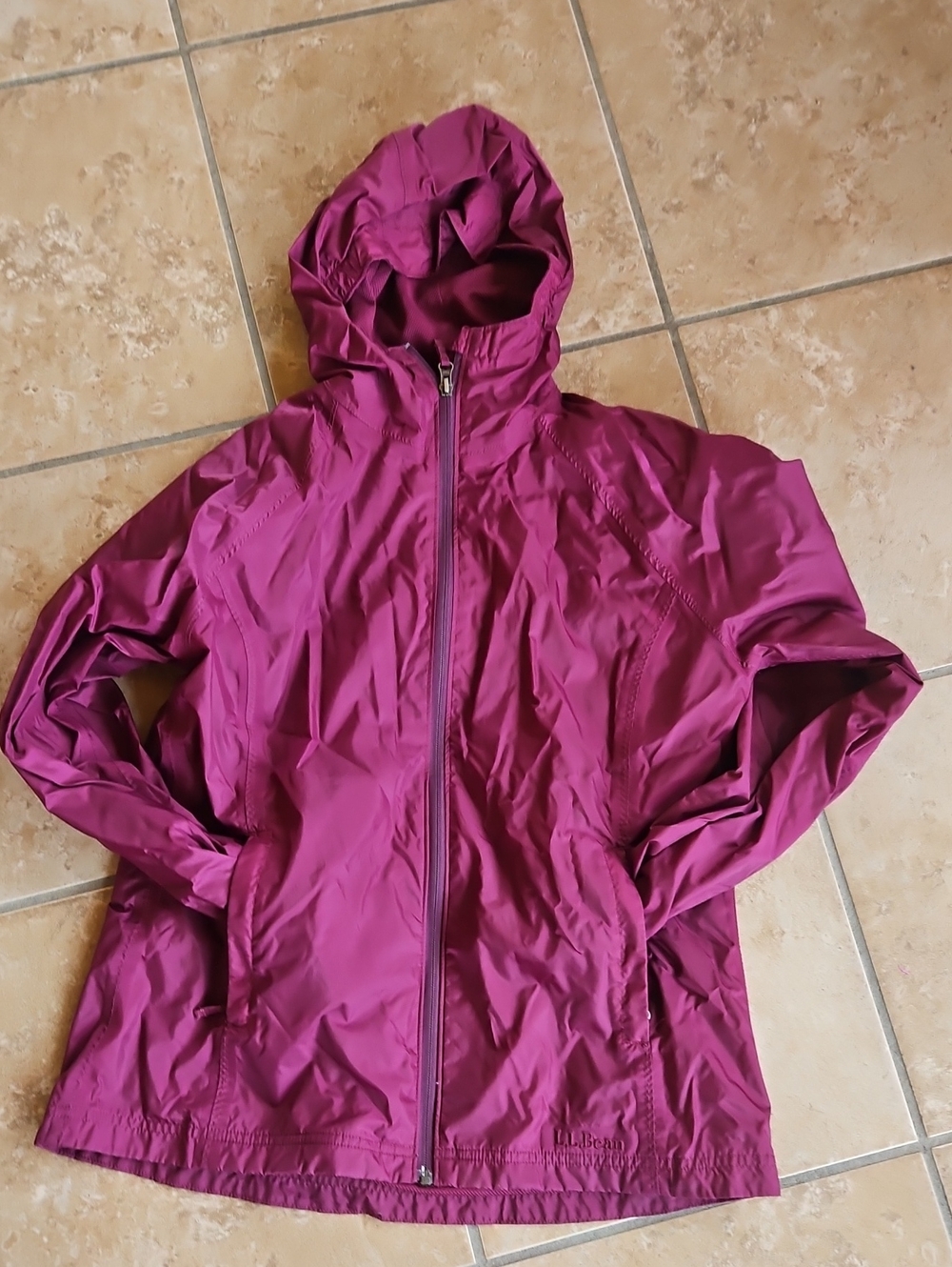 L.L. Bean Women's Hooded Shell Jacket - Magenta